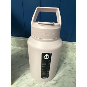 HydroJug Sport 64 Oz Stainless Steel Tumbler Water Bottle With Straw Pink Sand